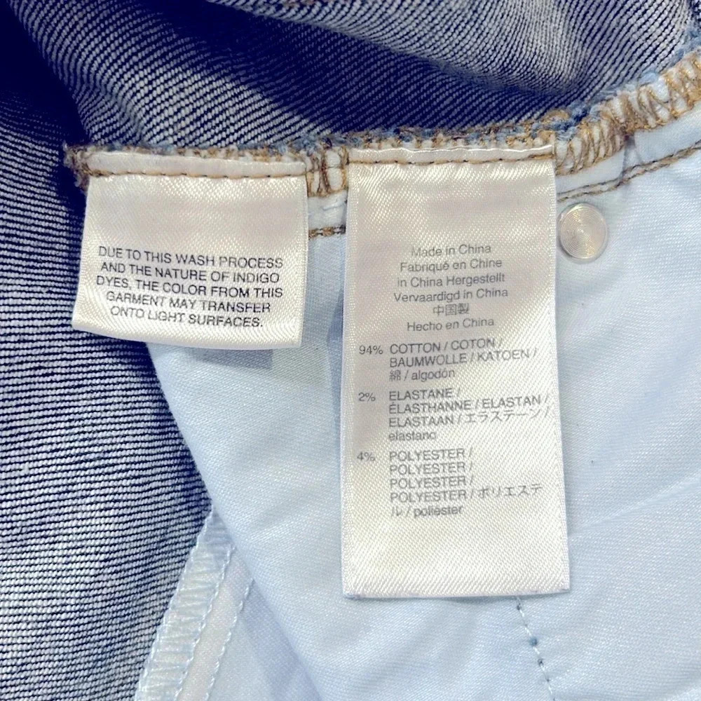 J. Crew High Waist Curvy Raw Hem Toothpick Blue Denim Jeans Size 32 Tall - Picture 11 of 11